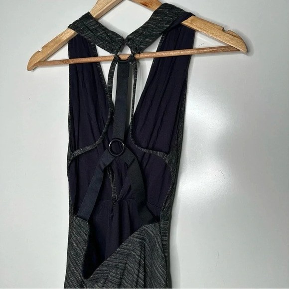 Free People Charcoal Gold Stripe Temptress Bodycon Dress - Picture 9 of 10